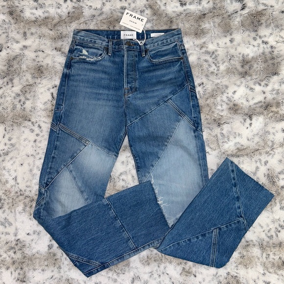 🆕 NWT Frame Denim | Le Hollywood Straight Mix Sarbonne | Size 26 - Picture 4 of 16